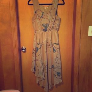 Tassel Print Handkerchief Midi Dress